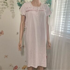 ❤️ (3/$15) Sz M Vintage Women's Pink Short-Sleeve Nightgown